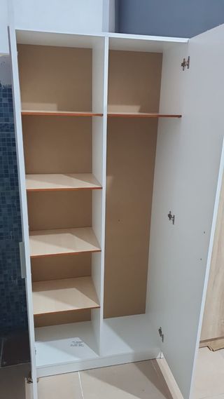Nuevo Armario baño escobero blanco 2 puertas