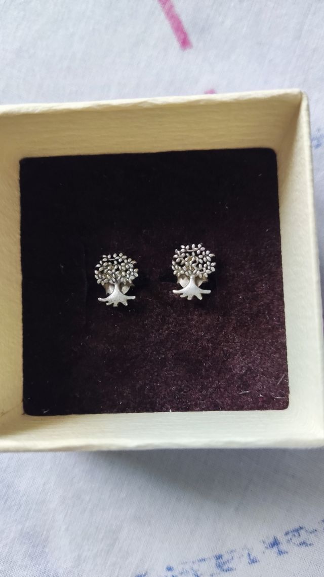 Pendientes plata~El árbol de la vida