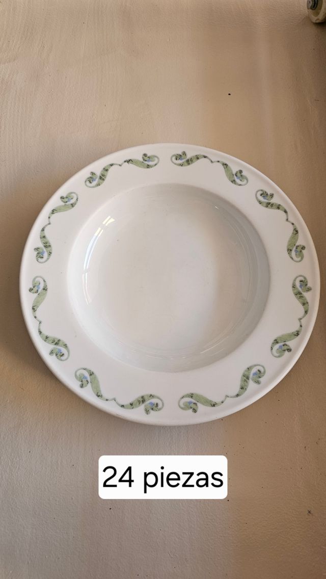 Vajilla porcelana 24 piezas
