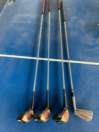 Mazze da golf vintage (4 legni + 1 ferro)