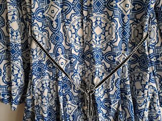 Vestido camisero azul blanco - Talla L