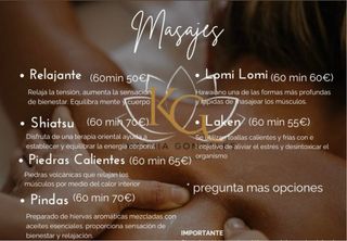 MASAJES RELAJANTES Y MAS SERVICIOS