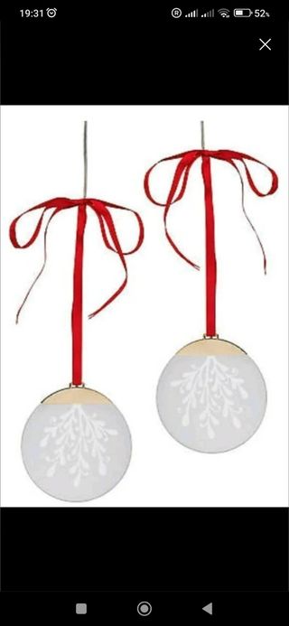 Lote navidad: platos, estrellas, colgante luminoso