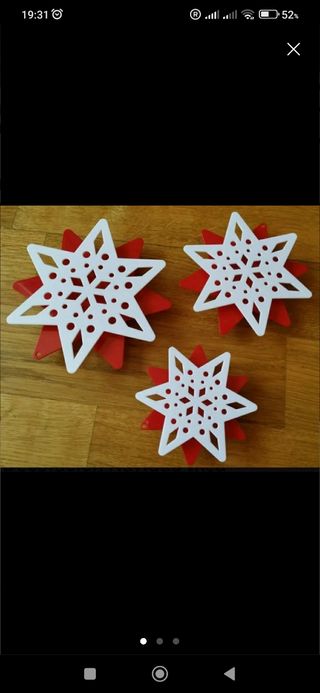 Lote navidad: platos, estrellas, colgante luminoso