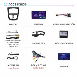 Radio Android Auto Carplay Peugeot 207 2006 - 201