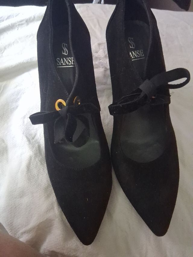 Zapatos tacón negros Sanse