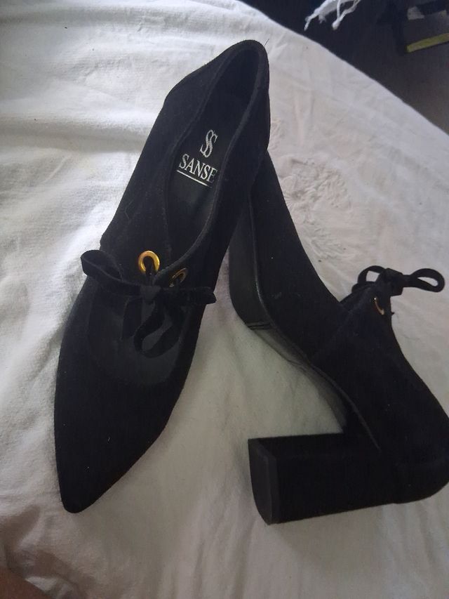 Zapatos tacón negros Sanse