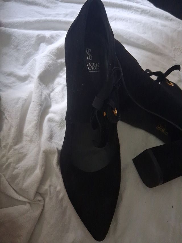 Zapatos tacón negros Sanse