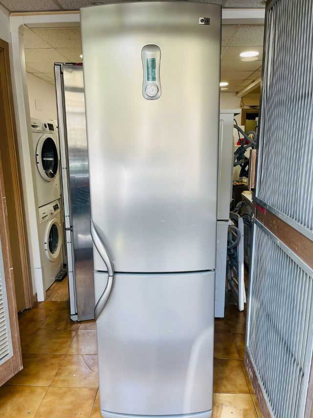 Nevera combi acero inoxidable 200×60 fridge