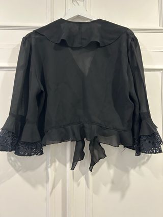 Blusa negra encaje - Talla única