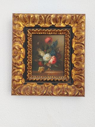 Dos óleos antiguos con marcos dorados