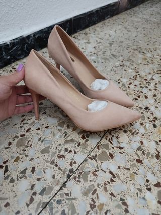Tacones beige 