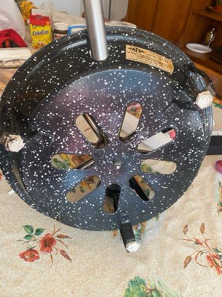 Parrilla de gas Vintage.Quemador metálico, años 80