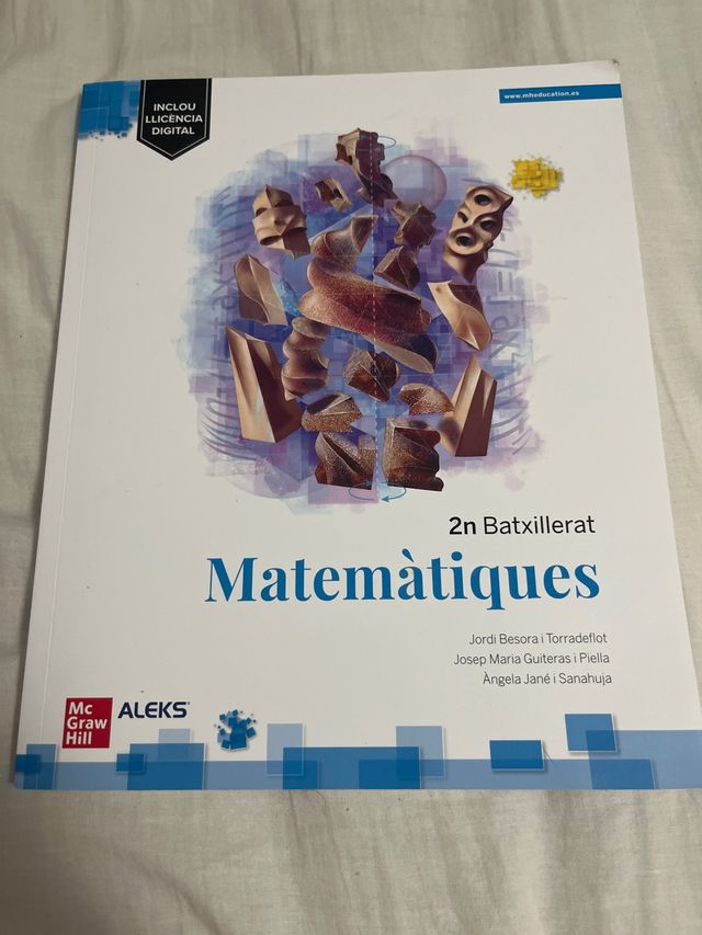 Llibre Matemàtiques 2n Batxillerat