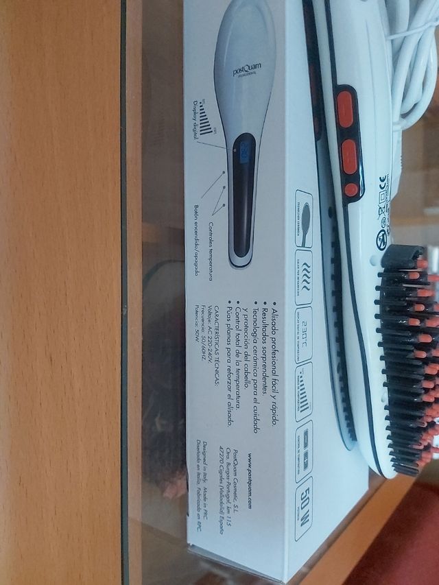 Cepillo alisador Postquam - blanco y azul