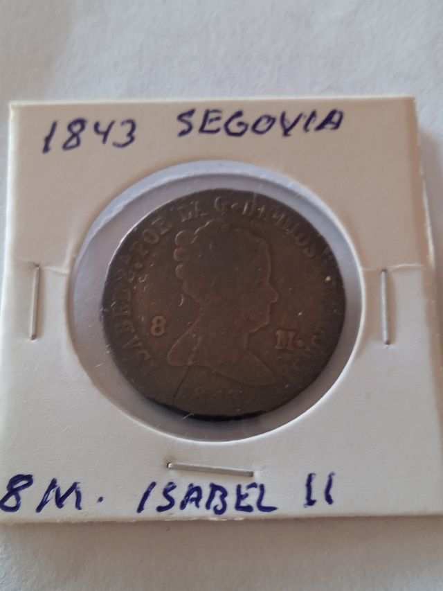 8 Maravedís 1843 Segovia Isabel II