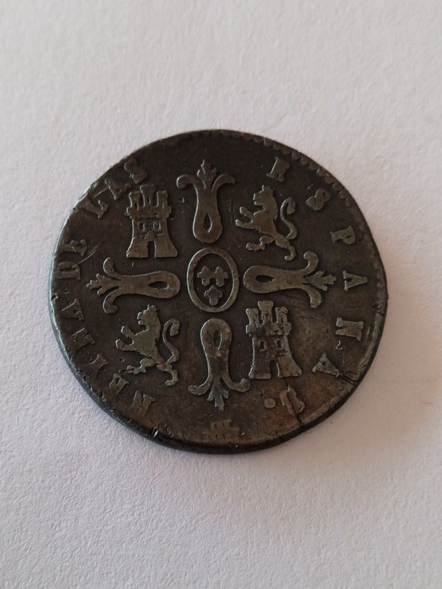 8 Maravedís 1843 Segovia Isabel II