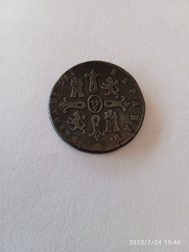 8 Maravedís 1843 Segovia Isabel II