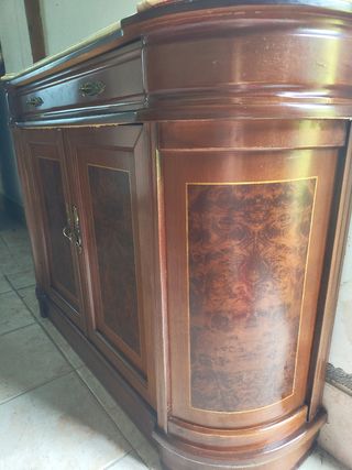 Taquillón vintage madera y mármol