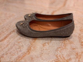 Bailarinas plateadas brillantes talla 40