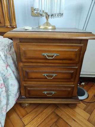 Cama madera + 2 mesillas