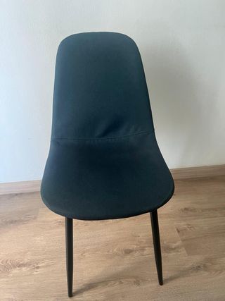 4 Sillas Comedor - Tela Azul