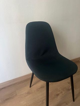 4 Sillas Comedor - Tela Azul