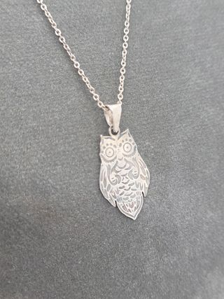 Colgante de búho plata ley