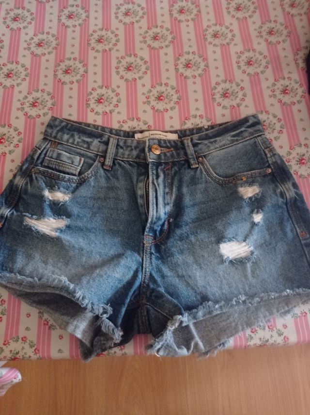 Shorts vaqueros rotos -XS