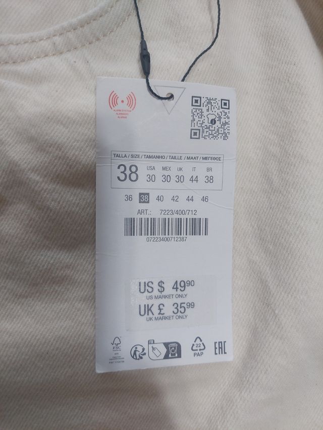 Jeans beige Zara - M/38/10