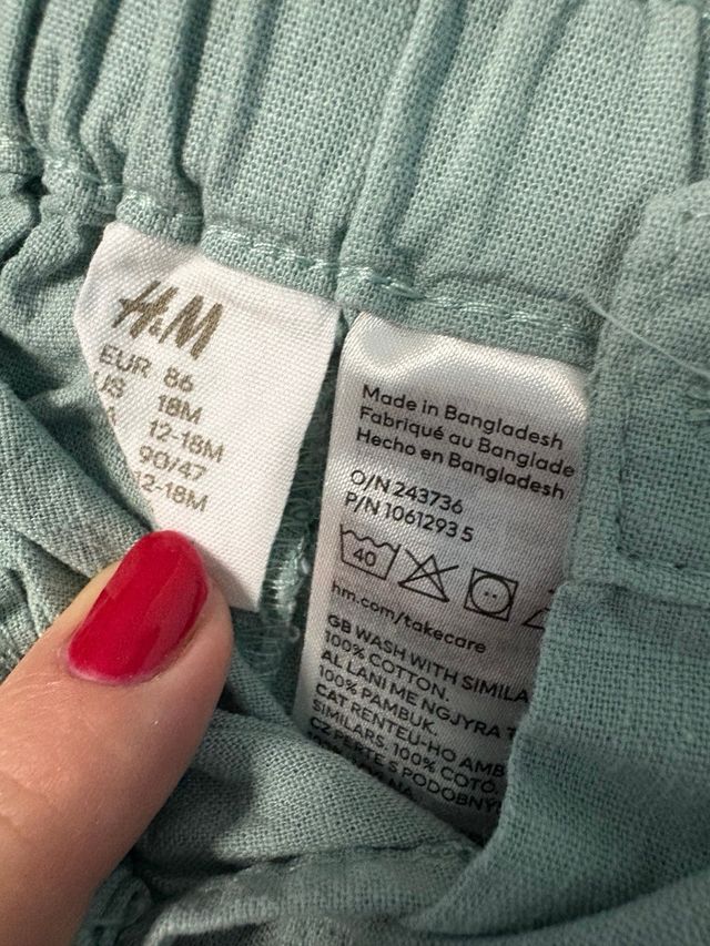 3 Shorts neonato 12-18m