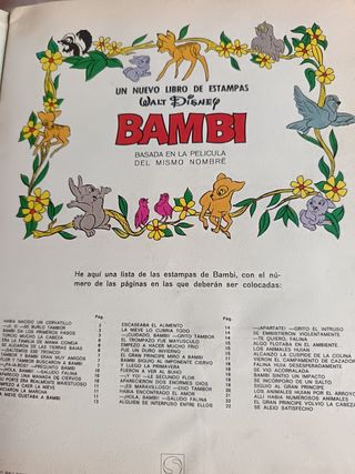 1971 Álbum Bambi Disney. SÓLO ENVIO 