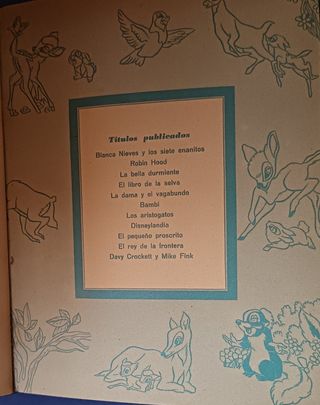 1971 Álbum Bambi Disney. SÓLO ENVIO 