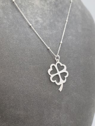 Colgante trébol plata 925