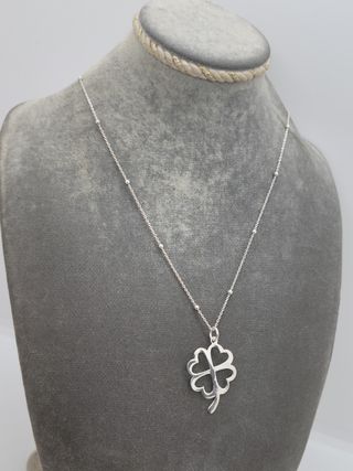 Colgante trébol plata 925