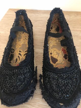 Bailarinas negras lentejuelas