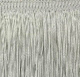 Galón flecos blanco 20cm