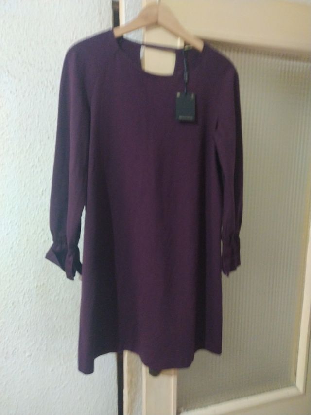 Vestido Massimo Dutti morado