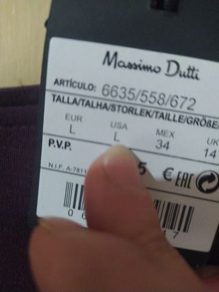 Vestido Massimo Dutti morado