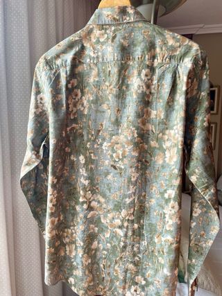 Camisa Cortefiel L - Floral Beige/Verde