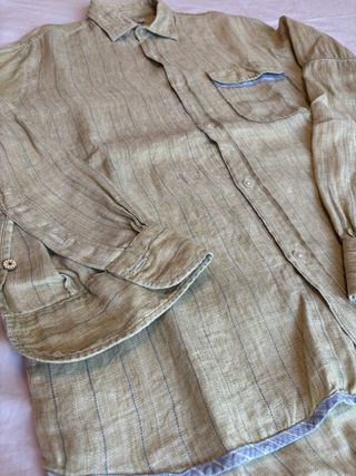 Camisa KOIKE rayas beige-verde