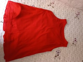 Camiseta roja sin mangas - Tirantes