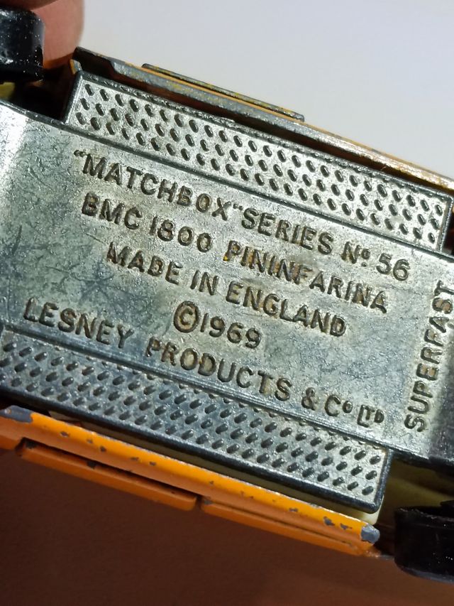 BMC 1800 PIRINFARINA DE 1969 1/64 LESNEY MATCHBOX