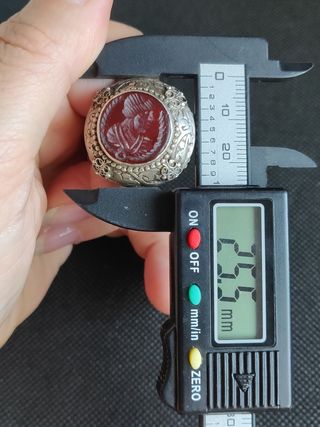 Anillo plata ley cornalina Afganistán