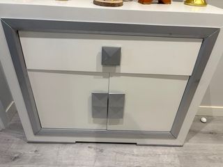 Mueble entrada blanco-gris
