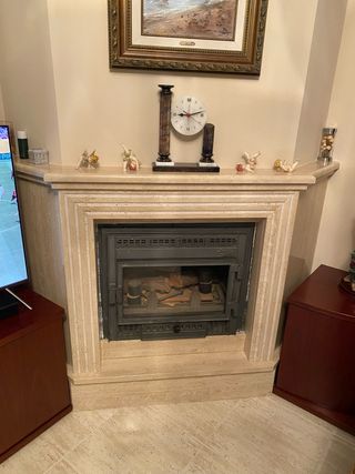 Chimenea hierro fundido negra