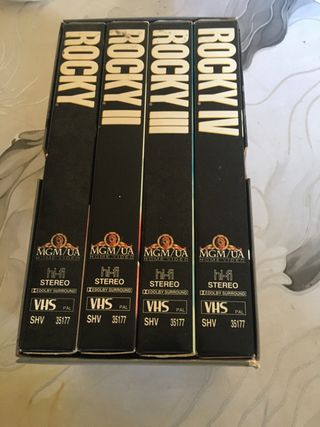 Colección Rocky I-IV VHS y karate kid.