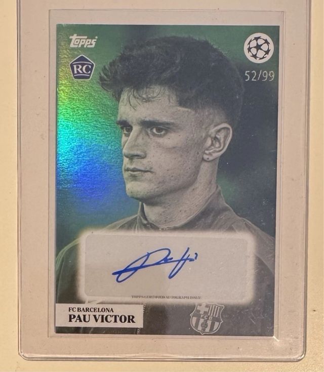 Carta Autografiada Pau Victor FC Barcelona