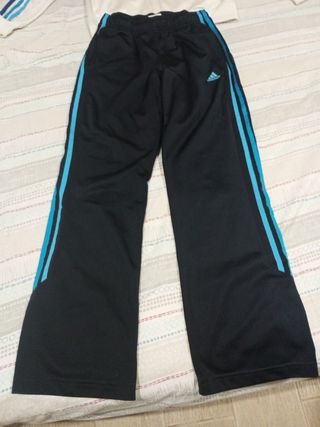 Chándal Adidas juvenil blanco , Negro y azules 