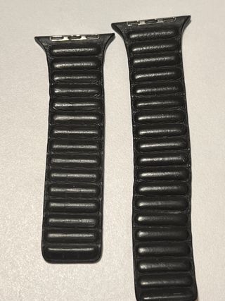 Brazalete Apple Watch 44mm - Negro y Marrón cuero 